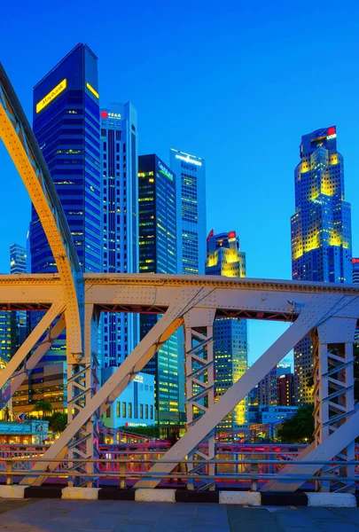 Singapur Singapur Dubna 2018 Pohled Panorama Města Singapur Který Ikonický — Stock fotografie