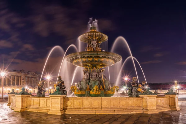 Fontaine Place Concorde Στο Παρίσι Γαλλία — Φωτογραφία Αρχείου