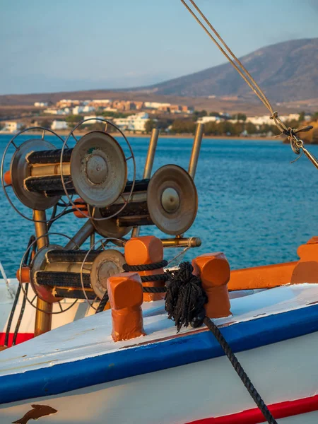 Łodzi Rybackich Zatoce Agia Galini Crete — Zdjęcie stockowe