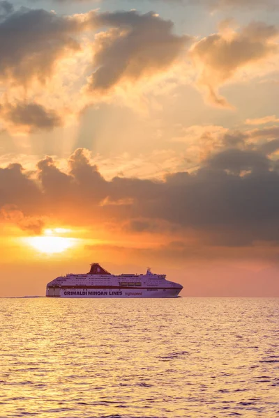 Kefalonia Griechenland Oktober 2018 Minoan Lines Fährkreuzfahrt Europa Vorbei Kefalonia — Stockfoto