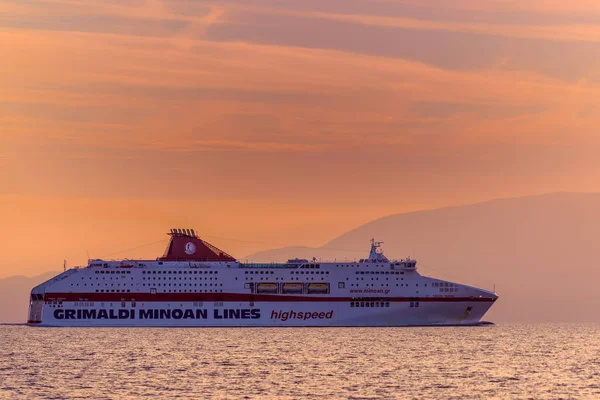 Kefalonia Griekenland Oktober 2018 Minoan Lines Hoge Snelheid Ferry Cruise — Stockfoto