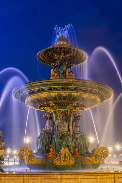 Fontaine Place Concorde Paříži Francie — Stock fotografie