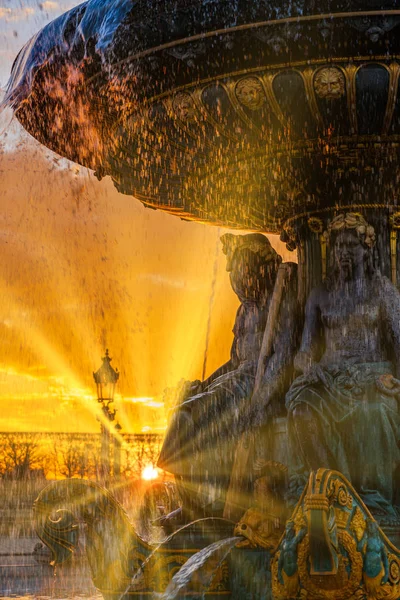 Fontaine Place Concorde Paris França — Fotografia de Stock