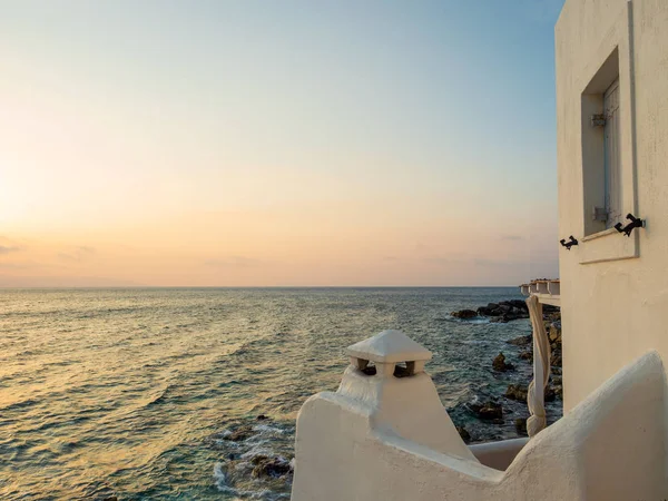 Piso Livadi Beach Paros Greece Island Sunrise — Stock Photo, Image