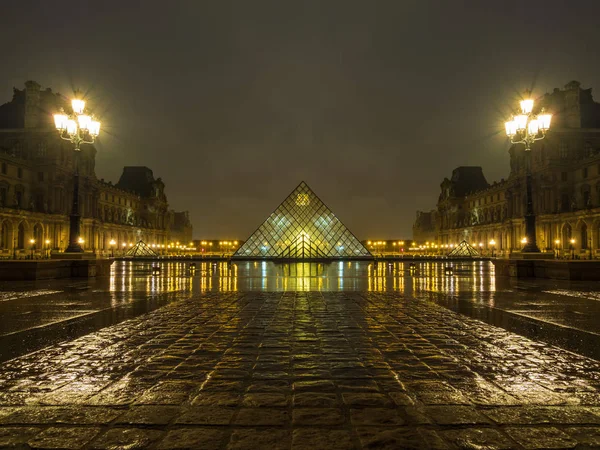 Paris Franciaország December 2018 Louvre Múzeumtól Párizsban Világ Legtöbb Visite — Stock Fotó