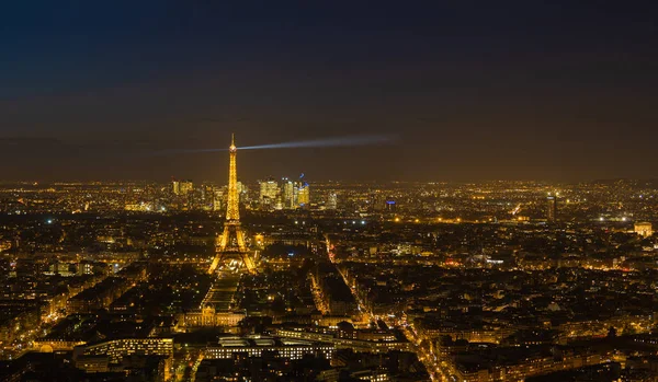 法国巴黎 2018年12月1日 蒙帕纳斯塔夜间巴黎概况 — 图库照片