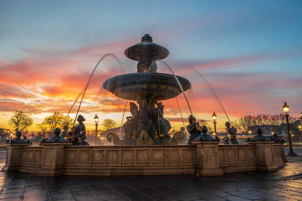 Fontaine Place Concorde Paříži Francie — Stock fotografie