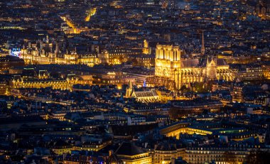 Notre Dame de Paris France by night