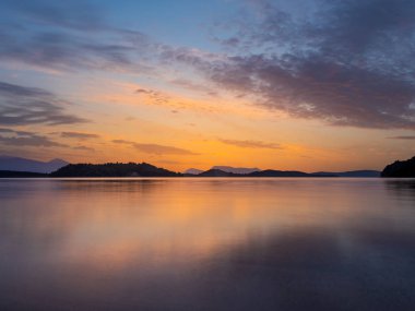 Lefkas Ionian Nidri bay Sunrise Adası Yunanistan
