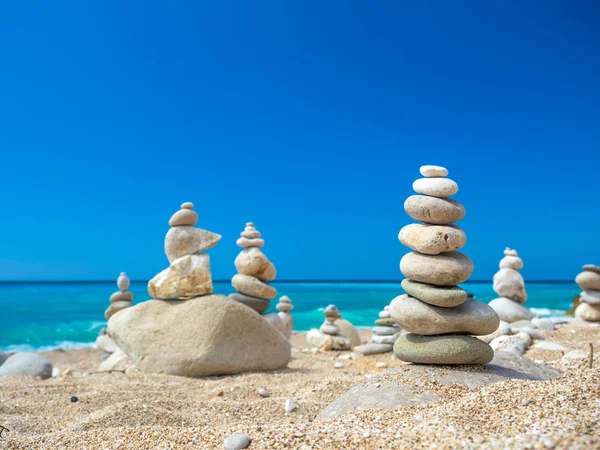 Stapel Von Steinen Strand — Stockfoto