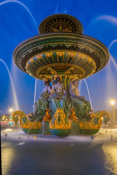 Fontaine Place Concorde Paris Frankreich — Stockfoto