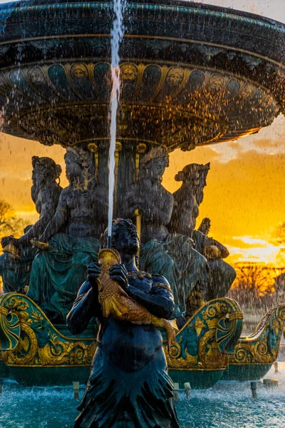 Fontaine Place Concorde Paris França — Fotografia de Stock