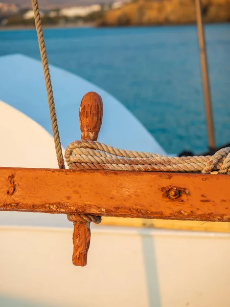 Fishing Boat Bay Agia Galini Crete — Stock Photo, Image