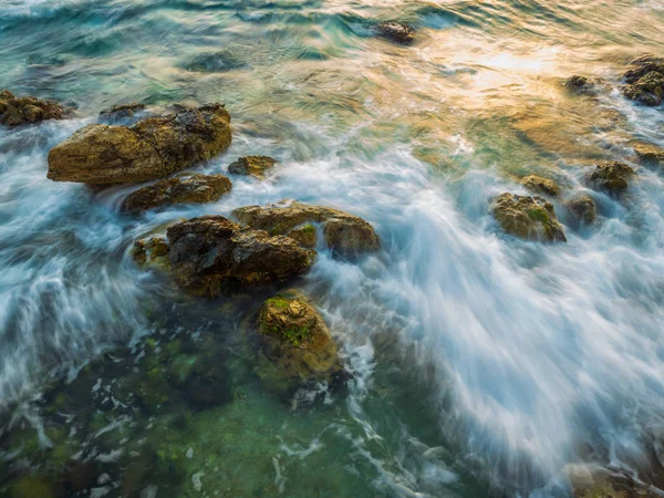 Piso Livadi Strand Het Eiland Paros Griekenland Bij Zonsopgang — Stockfoto