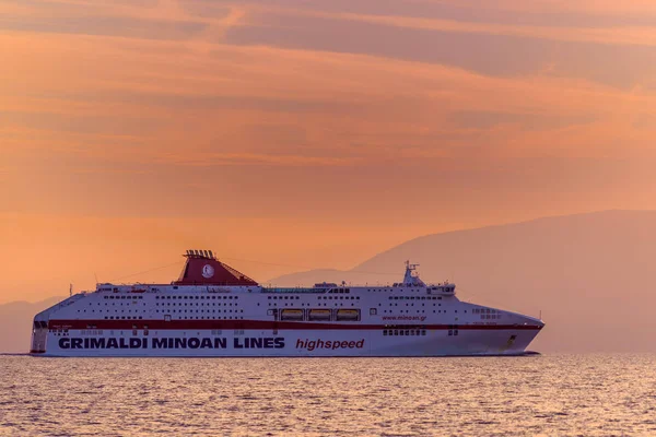 Kefalonia Řecko Října 2018 Minoan Lines Vysoké Rychlosti Ferry Cruise — Stock fotografie