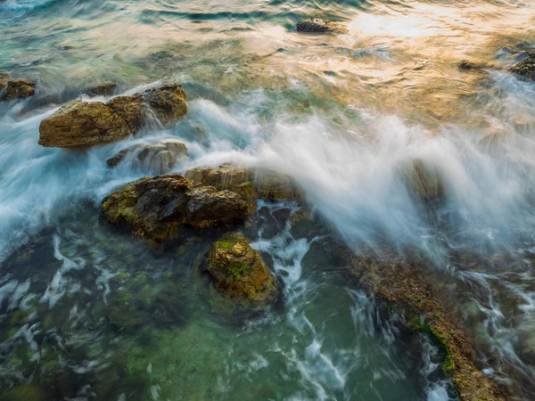 Piso Livadi Strand Auf Der Griechischen Insel Paros Bei Sonnenaufgang — Stockfoto