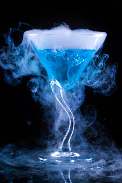 Blue Cocktail Ice Vapor — Stock Photo, Image