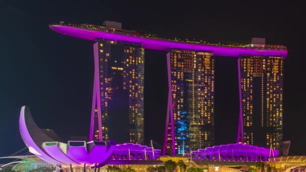 Světlo Voda Show Marina Bay Sands Singapuru — Stock video