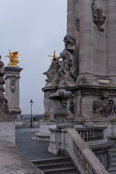 Міст Олександра Iii Парижі Франції — стокове фото