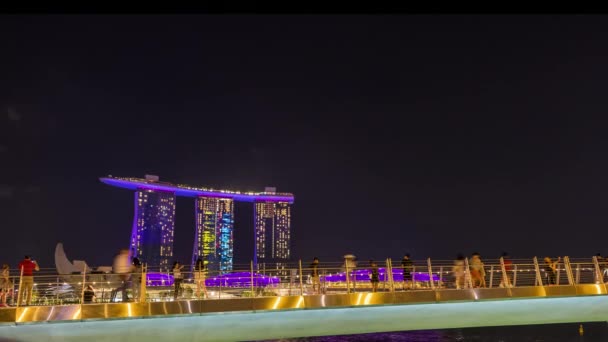 Singapore Spettacolo Luce Acqua Spectra — Video Stock