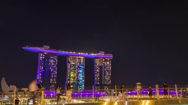 Espectáculo Luz Agua Singapur Spectra — Vídeo de stock