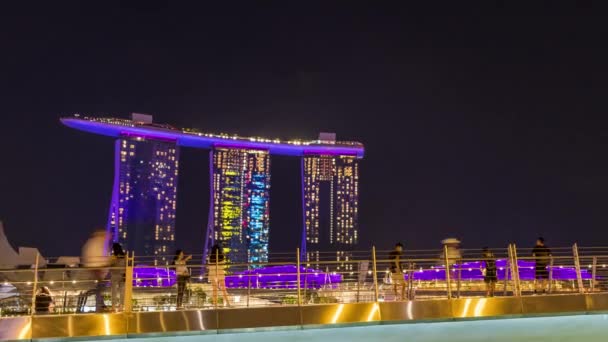 Сингапурское Световое Водное Шоу Spectra — стоковое видео