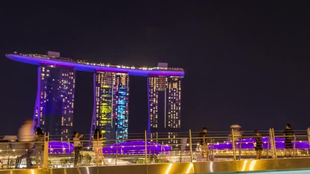 Сінгапур Світла Води Показати Спектри — стокове відео