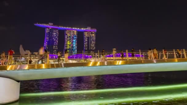 Singapore Licht Water Toon Spectra — Stockvideo