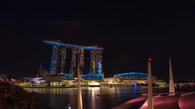 Singapur ışık ve su Spectra Marina Bay Sands adlı göster 