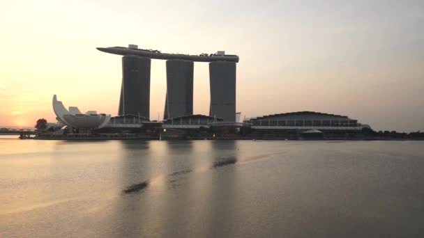 シンガポールの概況 サンズのカジノ ホテル — ストック動画
