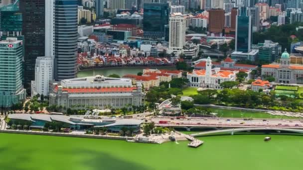 Timelapse Στον Ορίζοντα Της Σιγκαπούρης — Αρχείο Βίντεο