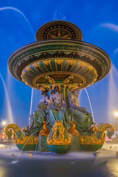 Fontaine Place Concorde Paris Fransa — Stok fotoğraf