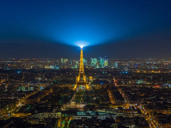 Paris France December 2018 Overview Paris Night Montparnasse Tower — Stock Photo, Image