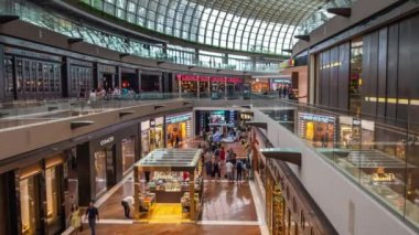 Singapore City, Singapur - 10 Aralık 1018: Marina Bay Sands Singapur, Shoppes