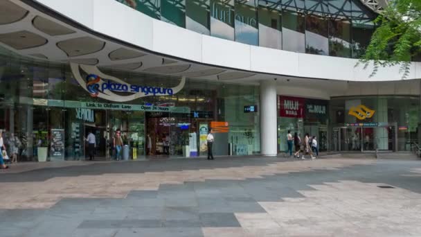 シンガポールでプラザ Singapora ショッピング モール — ストック動画