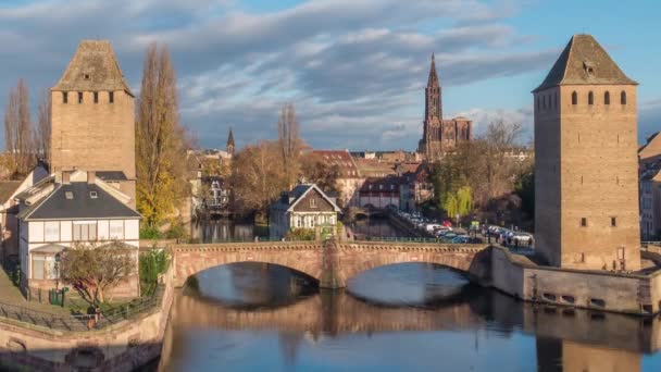 Ponts Couverts Strasbourg França — Vídeo de Stock
