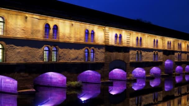 Ponts Couverts Strasbourg France — Stok video