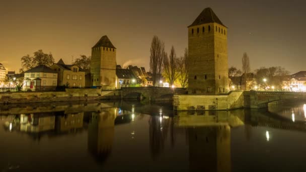 Ponts Couverts Strasbourg France — Stockvideo