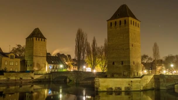 Ponts Couverts Estrasburgo Francia — Vídeos de Stock