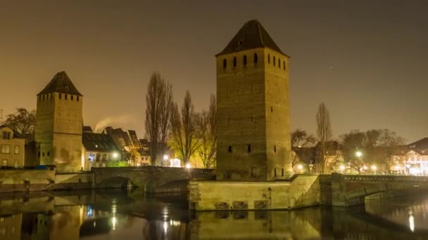 Ponts Couverts Strasbourg France — Stock video