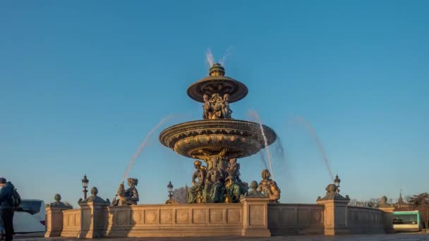 Fontaine Place Condorde Paris Fransa — Stok video