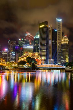 Singapur Şehri Skyline 'da görüntüle