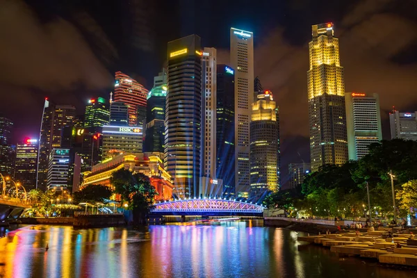 Вид на Сінгапур - Сіті Скайлайн — стокове фото