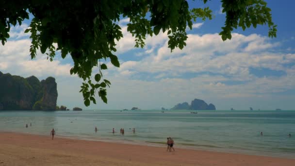 Solnedgång Nang Krabi Provinsen Thailand — Stockvideo