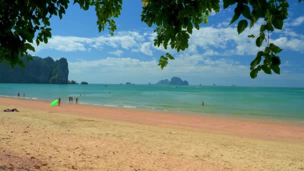 Solnedgång Nang Krabi Provinsen Thailand — Stockvideo