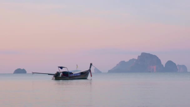 Sunset Beach Deki Nang Krabi Thailand — Stok video