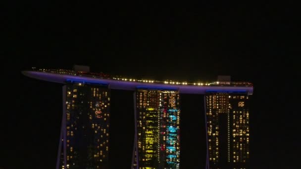 Città Singapore Singapore Marzo 2019 Spettacolo Luce Acqua Marina Bay — Video Stock