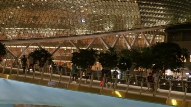 Singapur gece Jubilee Köprüsü