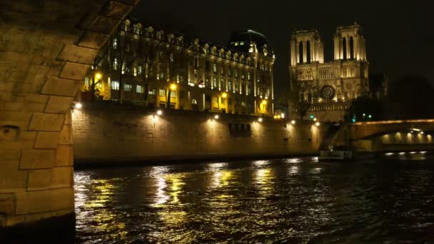 Notre Dame Paris Frankrike — Stockvideo