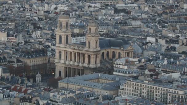 Vista Los Tejados París Atardecer — Vídeo de stock